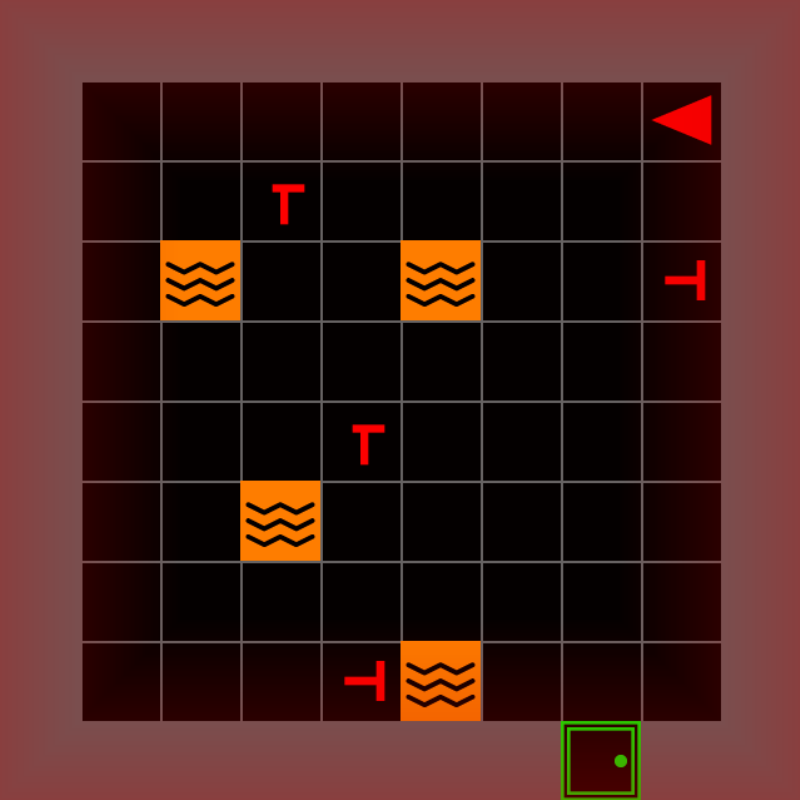A faint red edge: the default decoy flash, already fading.
