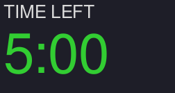 The timer at the start reads 5:00.